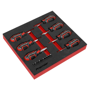 Sealey AK4371 Premier GripMAX® Stubby Screwdriver Set 17pc