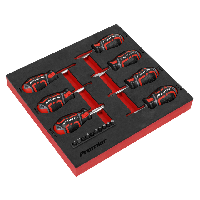 Sealey AK4371 Premier GripMAX® Stubby Screwdriver Set 17pc