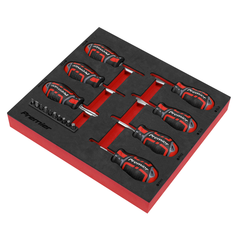 Sealey AK4371 Premier GripMAX® Stubby Screwdriver Set 17pc - additional view 2