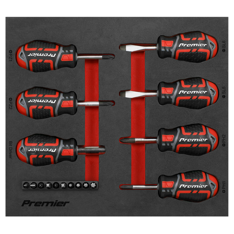 Sealey AK4371 Premier GripMAX® Stubby Screwdriver Set 17pc - additional view 3
