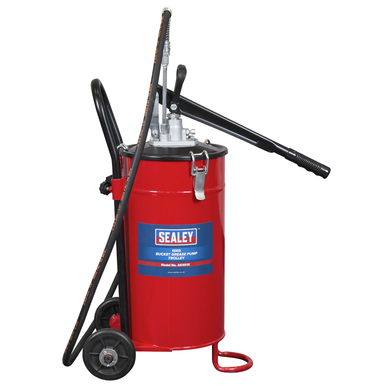Sealey AK451X Bucket Grease Pump Trolley 15kg - additional view 3