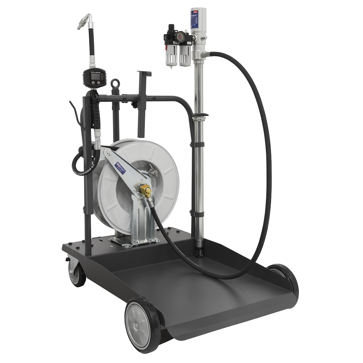 Sealey AK4562D Air Operated Oil Dispensing System with 10m Retractable Hose Reel