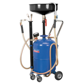Sealey AK456DX Air Discharge Mobile Oil Drainer with Probes 35L