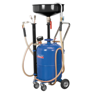 Sealey AK456DX Air Discharge Mobile Oil Drainer with Probes 35L