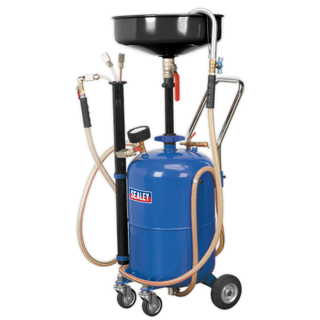 Sealey AK456DX Air Discharge Mobile Oil Drainer with Probes 35L