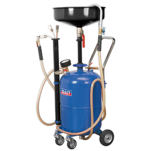 Sealey AK456DX Air Discharge Mobile Oil Drainer with Probes 35L