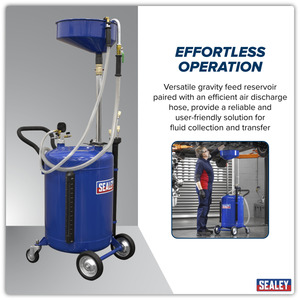 Sealey AK459DX Air Discharge Mobile Oil Drainer with Probes 90L - additional view 9