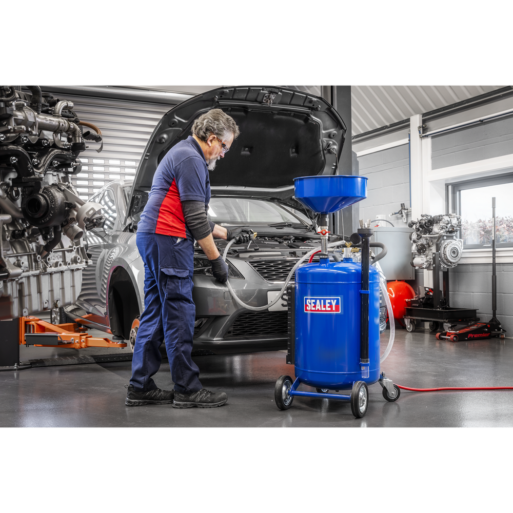 Sealey AK459DX Air Discharge Mobile Oil Drainer with Probes 90L - additional view 17
