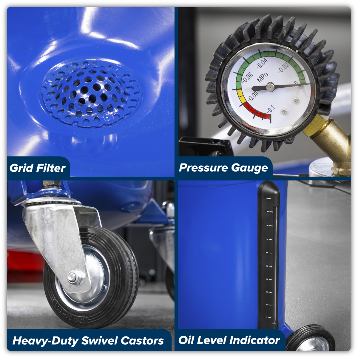 Sealey AK459DX Air Discharge Mobile Oil Drainer with Probes 90L - additional view 12