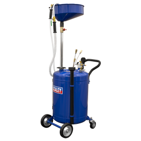Sealey AK459DX Air Discharge Mobile Oil Drainer with Probes 90L