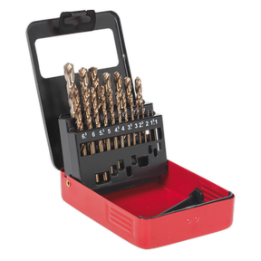 Sealey AK4701 HSS Cobalt Fully Ground Drill Bit Set 19pc