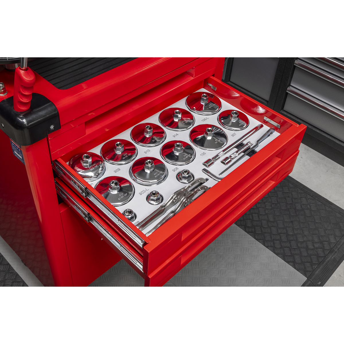 Sealey AK470DX Mobile Multifunction Oil Station with 61pc Tool Set - additional view 15
