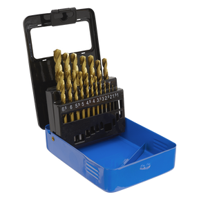 Sealey AK4719 HSS Fully Ground Drill Bit Set 19pc - DIN 338