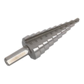 Sealey AK4722 Double Flute HSS M2 Step Drill Bit 4-22mm