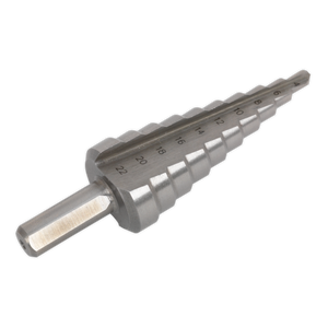 Sealey AK4722 Double Flute HSS M2 Step Drill Bit 4-22mm
