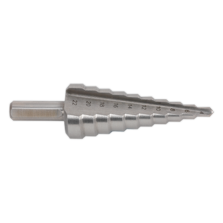 Sealey AK4722 Double Flute HSS M2 Step Drill Bit 4-22mm - additional view 2