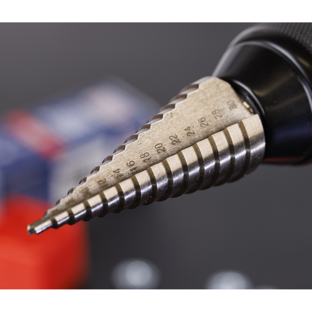 Sealey AK4732 Straight Flute HSS Cobalt Step Drill Bit 4-30mm - additional view 4