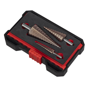 Sealey AK4733 Premier Straight Flute HSS Cobalt Step Drill Bit Set 3pc - additional view 6