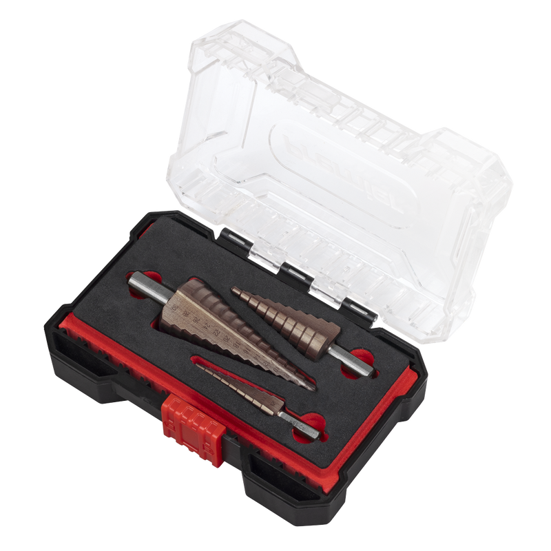 Sealey AK4733 Premier Straight Flute HSS Cobalt Step Drill Bit Set 3pc - additional view 3