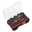 Sealey AK4743 Spiral Flute HSS Cobalt Step Drill Bit Set 3pc