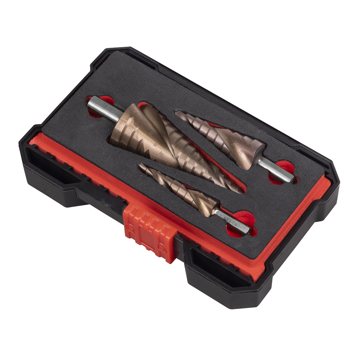 Sealey AK4743 Spiral Flute HSS Cobalt Step Drill Bit Set 3pc - additional view 10