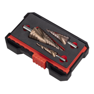 Sealey AK4743 Spiral Flute HSS Cobalt Step Drill Bit Set 3pc - additional view 10