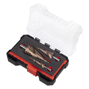 Sealey AK4743 Spiral Flute HSS Cobalt Step Drill Bit Set 3pc - additional view 7