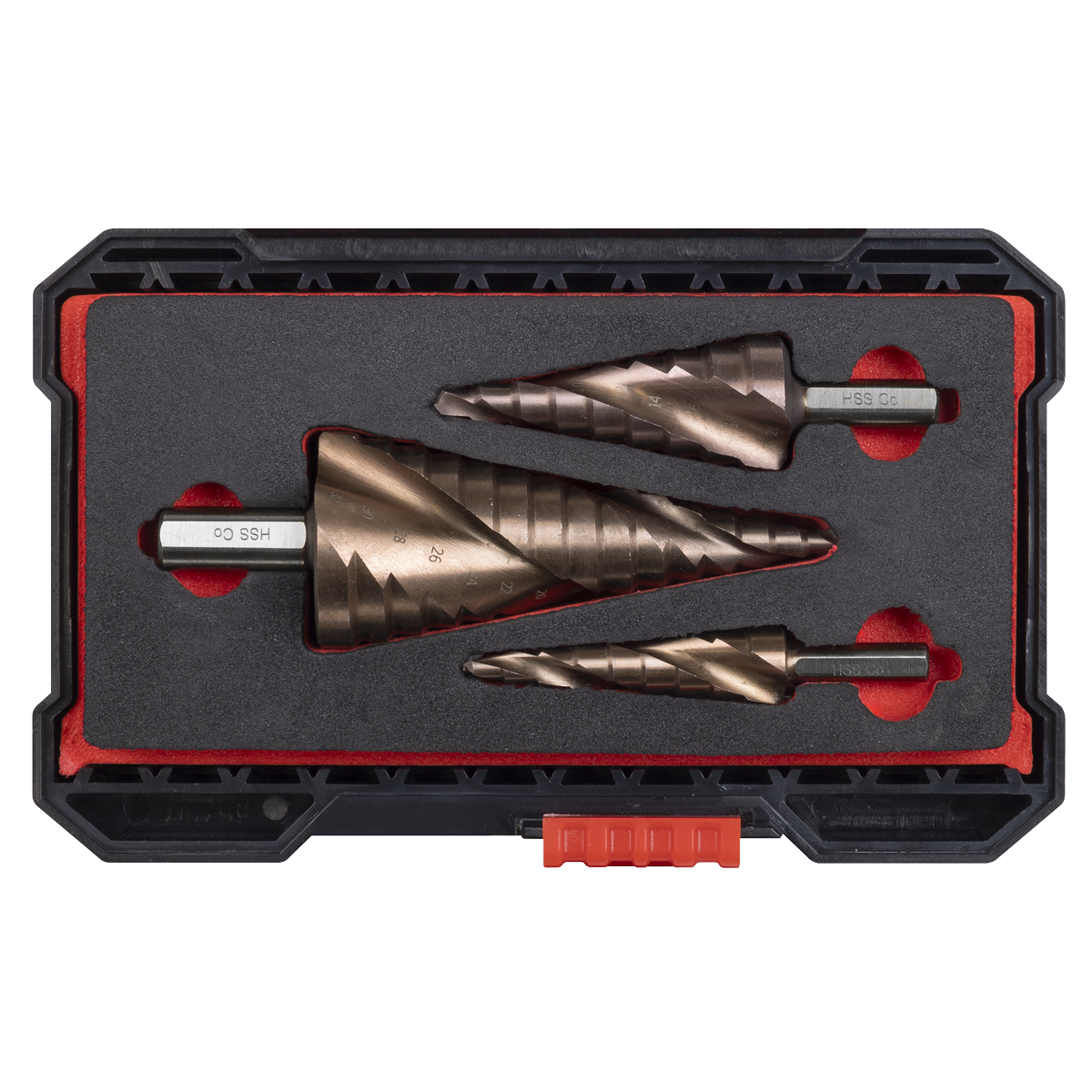 Sealey AK4743 Spiral Flute HSS Cobalt Step Drill Bit Set 3pc - additional view 8