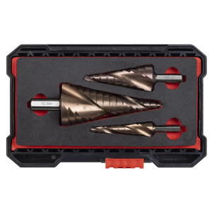 Sealey AK4743 Spiral Flute HSS Cobalt Step Drill Bit Set 3pc - additional view 8
