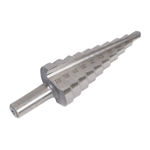 Sealey AK4744 Straight Flute HSS 4341 Step Drill Bit 4-22mm