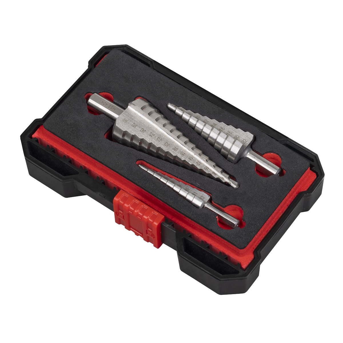 Sealey AK4746 Straight Flute HSS 4341 Step Drill Bit Set 3pc - additional view 7