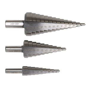 Sealey AK4746 Straight Flute HSS 4341 Step Drill Bit Set 3pc - additional view 9