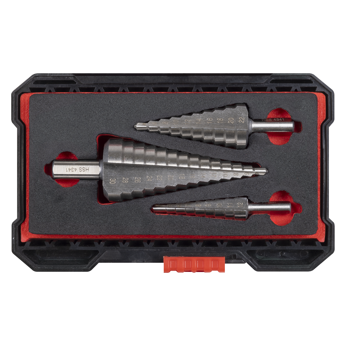 Sealey AK4746 Straight Flute HSS 4341 Step Drill Bit Set 3pc - additional view 6