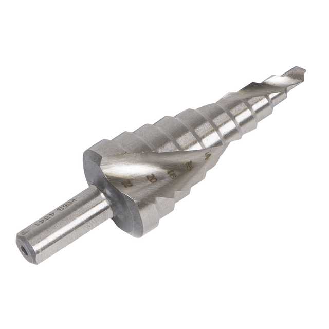 Sealey AK4747 Spiral Flute HSS 4341 Step Drill Bit 4-22mm