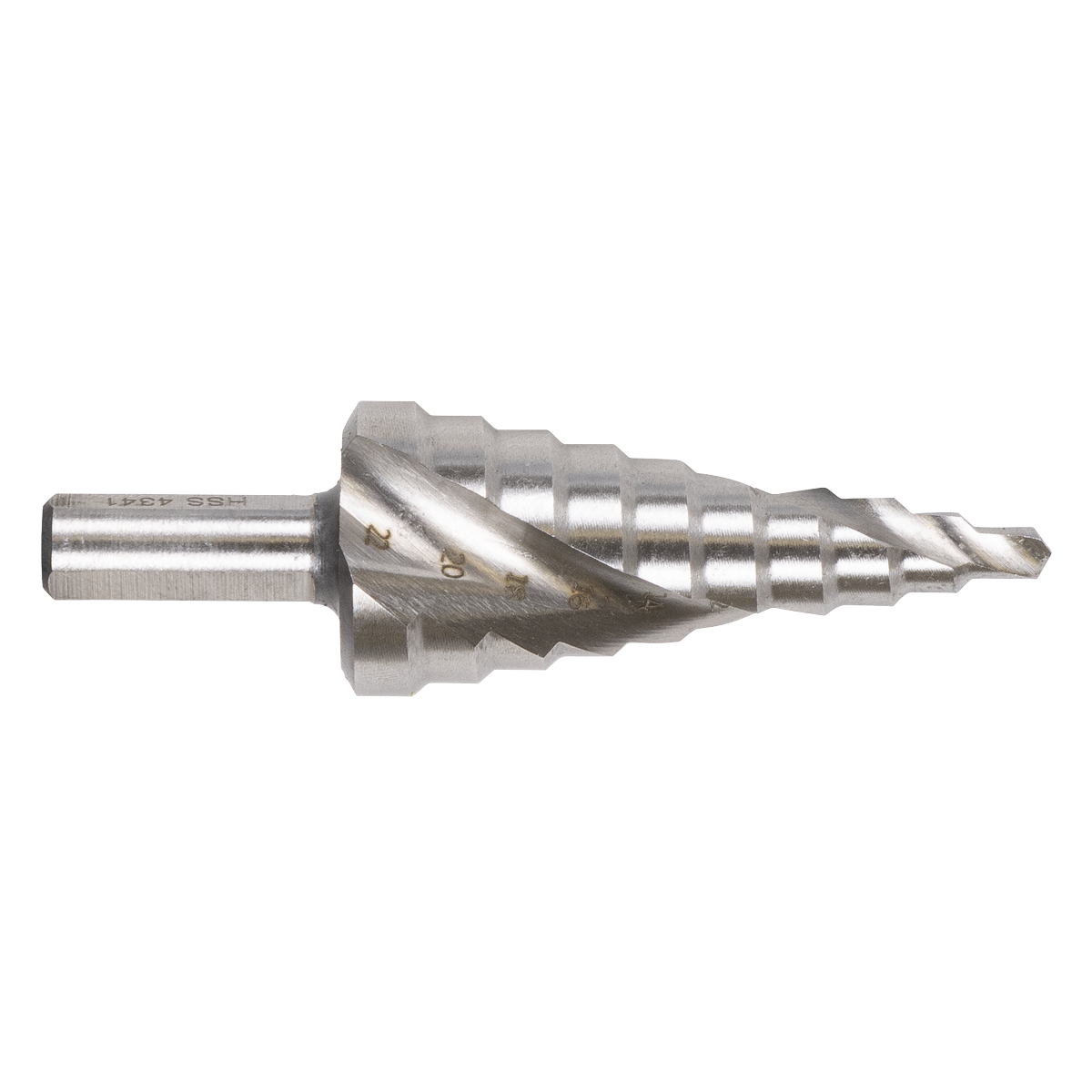 Sealey AK4747 Spiral Flute HSS 4341 Step Drill Bit 4-22mm - additional view 2