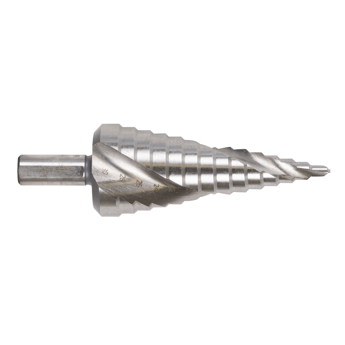 Sealey AK4748 Spiral Flute HSS 4341 Step Drill Bit 4-30mm - additional view 2