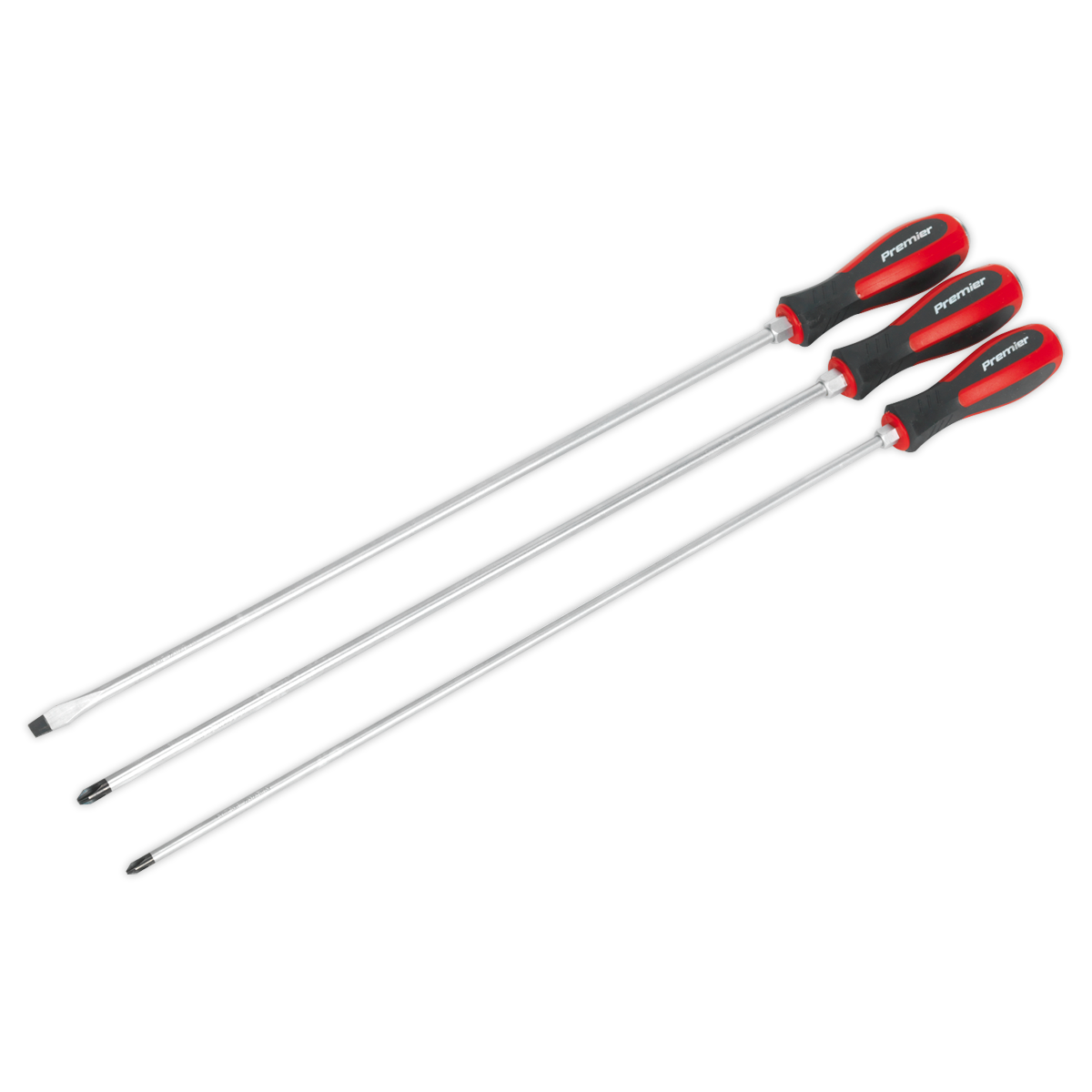 Sealey AK4935 Premier Extra-Long Hammer-Thru Screwdriver Set 450mm 3pc