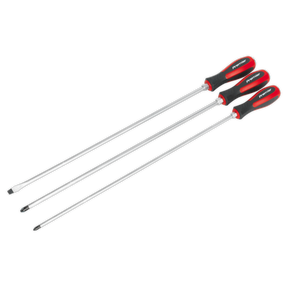 Sealey AK4935 Premier Extra-Long Hammer-Thru Screwdriver Set 450mm 3pc