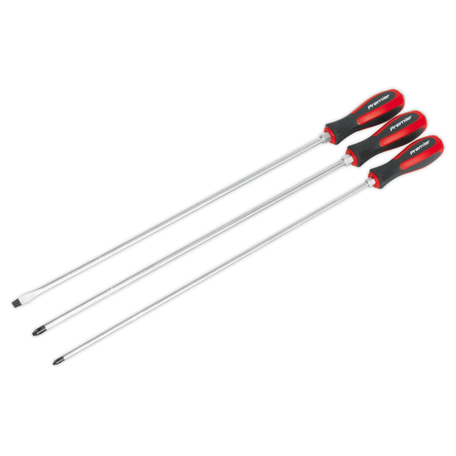 Sealey AK4935 Premier Extra-Long Hammer-Thru Screwdriver Set 450mm 3pc