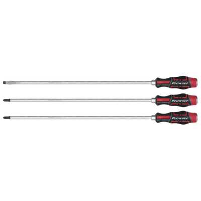 Sealey AK4942 Premier Extra-Long Hammer-Thru Screwdriver Set 450mm 3pc