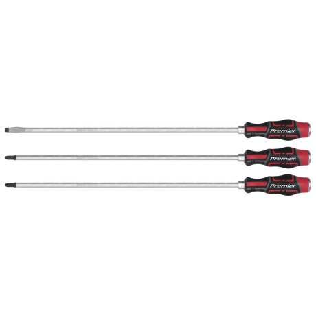 Sealey AK4942 Premier Extra-Long Hammer-Thru Screwdriver Set 450mm 3pc