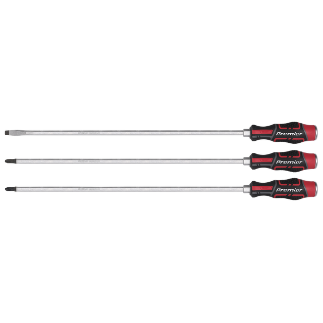Sealey AK4942 Premier Extra-Long Hammer-Thru Screwdriver Set 450mm 3pc