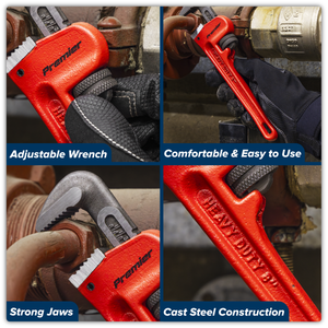 Sealey AK5101 Premier Cast Steel Pipe Wrench European Pattern 200mm - additional view 10