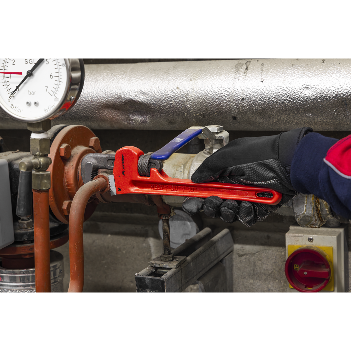 Sealey AK5102 Premier Cast Steel Pipe Wrench European Pattern 250mm - additional view 5