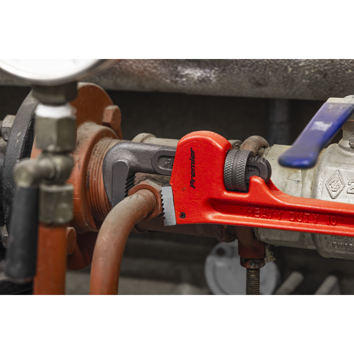 Sealey AK5102 Premier Cast Steel Pipe Wrench European Pattern 250mm - additional view 4