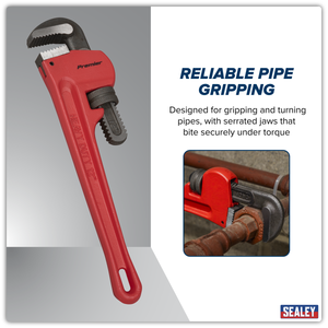 Sealey AK5103 Premier Cast Steel Pipe Wrench European Pattern 300mm - additional view 9