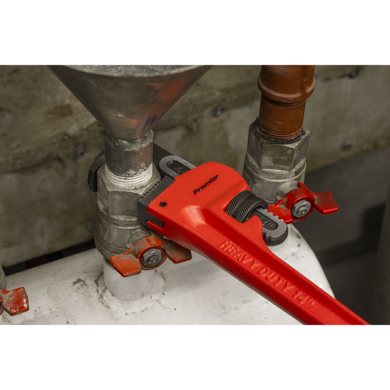 Sealey AK5104 Premier Cast Steel Pipe Wrench European Pattern 350mm - additional view 9