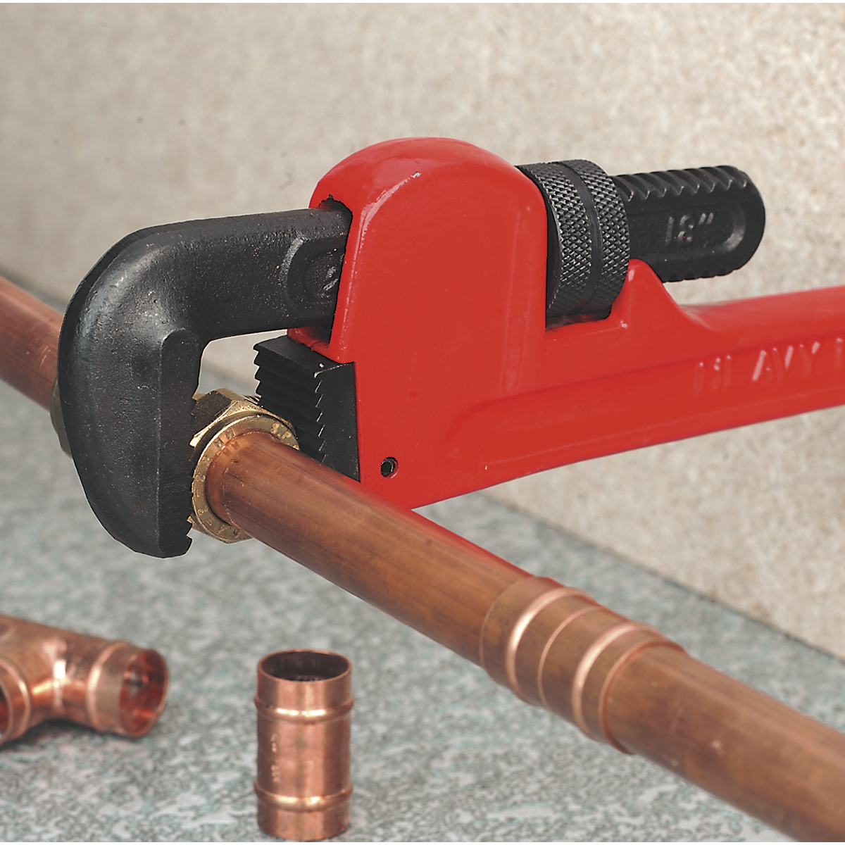 Sealey AK5105 Premier Cast Steel Pipe Wrench European Pattern 450mm - additional view 4