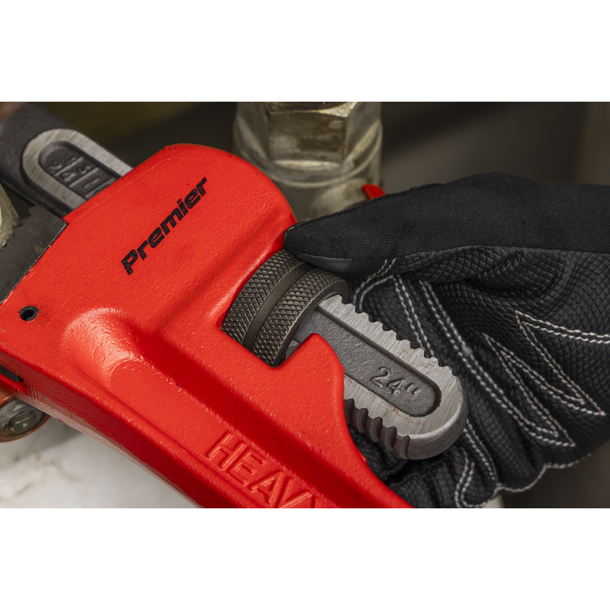 Sealey AK5112 Premier Cast Steel Pipe Wrench European Pattern 610mm - additional view 6