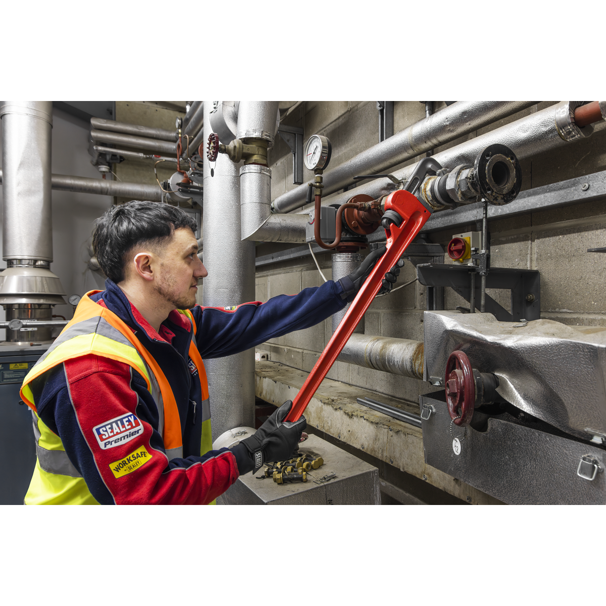 Sealey AK5113 Premier Cast Steel Pipe Wrench European Pattern 915mm - additional view 6